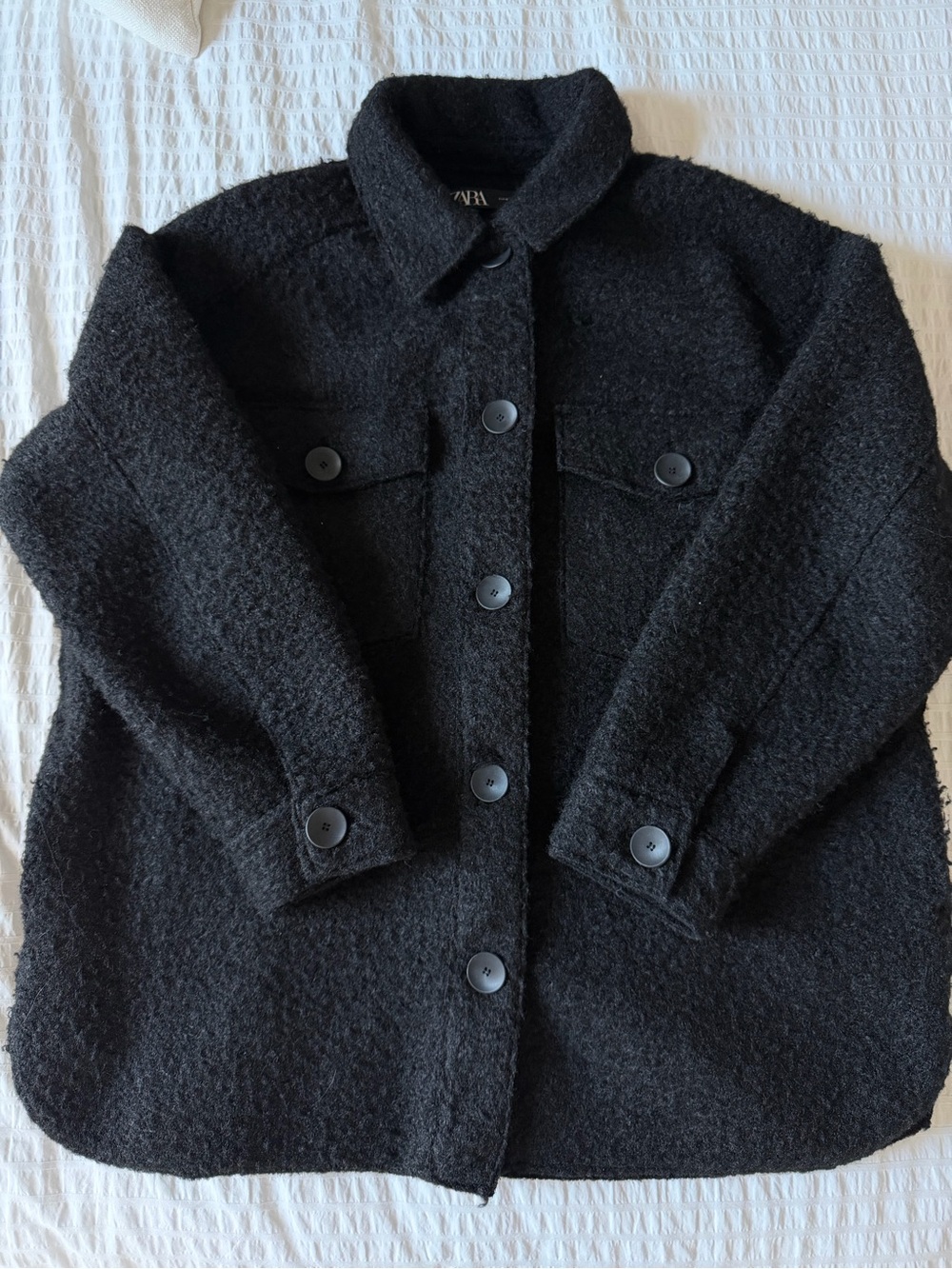 Zara Black Bouclé Shacket